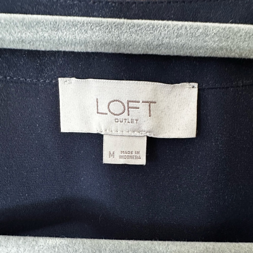 Loft navy wrap blouse - Picture 7 of 8